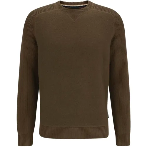 Mens Regular Fit Cotton and Wool Sweater , male, Sizes: S, L, M - Hugo Boss - Modalova