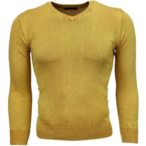 Cheap Men Sweaters - Exclusive Blanco V-Neck - M820-G , male, Sizes: L, S - True Rise - Modalova
