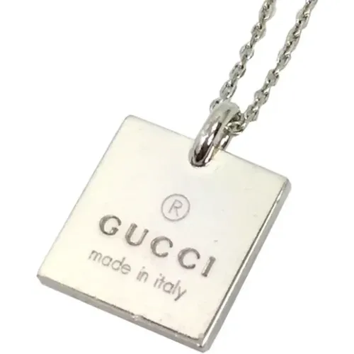 Pre-owned Silver necklaces , female, Sizes: ONE SIZE - Gucci Vintage - Modalova