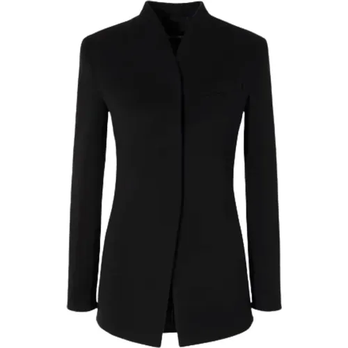 Schwarze Wollstretchjacke - Giorgio Armani - Modalova