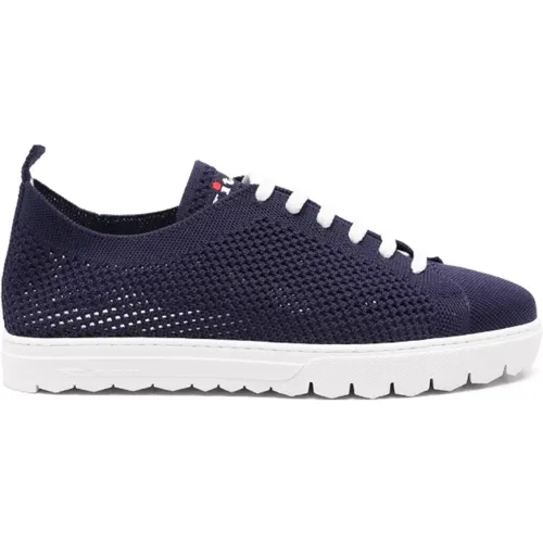 Knitted Sneakers Logo Embroidered , male, Sizes: 10 UK, 10 1/2 UK, 9 UK - Kiton - Modalova