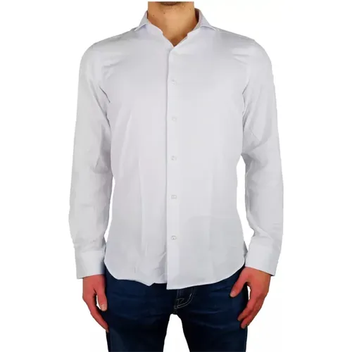 Klassisches Weißes Hemd, Zeitloser Stil , Herren, Größe: 4XL - Made in Italia - Modalova