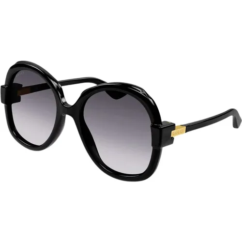 Schwarze runde Sonnenbrille Gucci - Gucci - Modalova