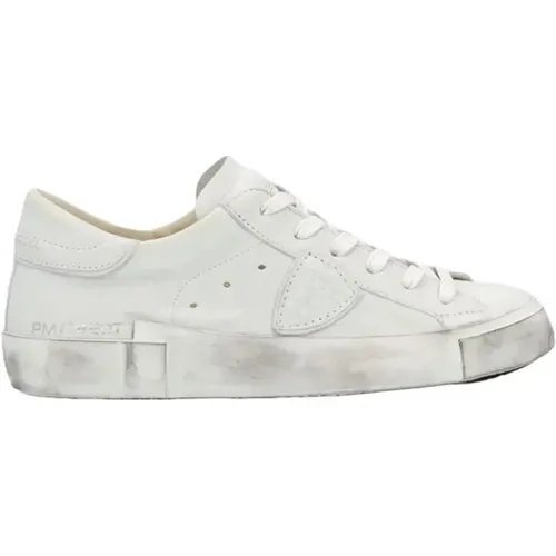 Weiße Basic Sneaker , Damen, Größe: 38 EU - Philippe Model - Modalova