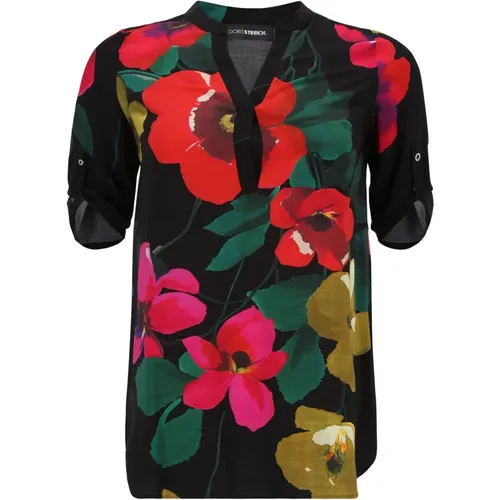 Bluse mit floralem Print , Damen, Größe: 2XL - Doris S - Modalova
