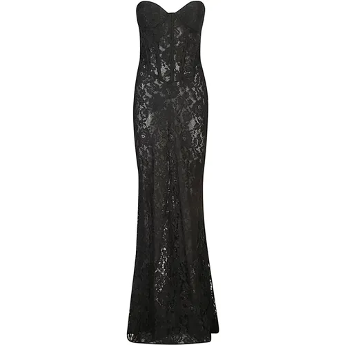 Lace Evening Gown , female, Sizes: M, S - The New Arrivals Ilkyaz Ozel - Modalova