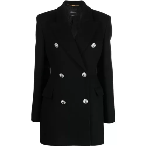 Short Double-Breasted Coat , female, Sizes: S - Blumarine - Modalova