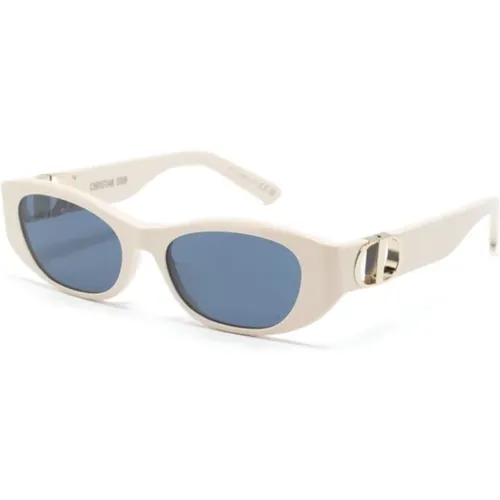 Weiße Sonnenbrille Stilvoll und vielseitig , Damen, Größe: 53 MM - Dior - Modalova
