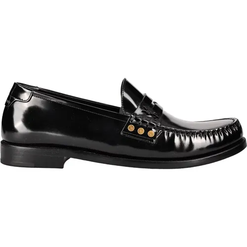 Italian Leather Moccasins , male, Sizes: 6 UK, 7 UK, 11 UK - Saint Laurent - Modalova