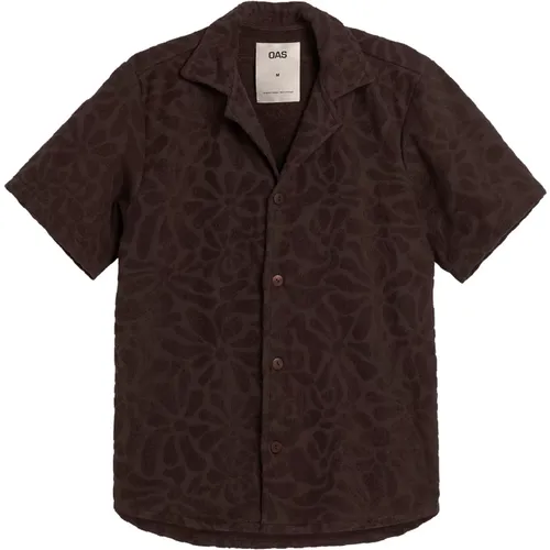 Flourishing Jacquard Terry Shirt , male, Sizes: L, M - OAS - Modalova