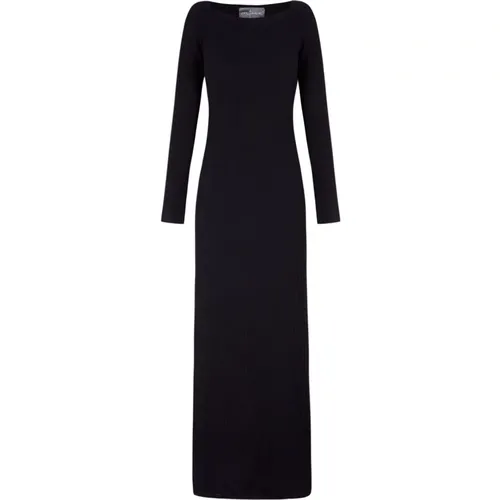 Stretch Wool Blend Long Dress , female, Sizes: L, M, XS, S, XL - Cortana - Modalova