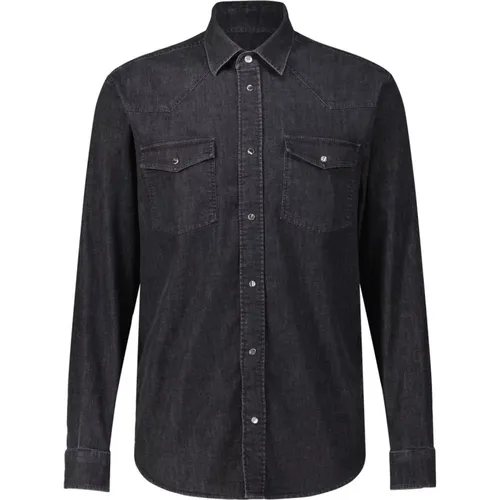 Denim Freizeithemd , Herren, Größe: XL - Dondup - Modalova