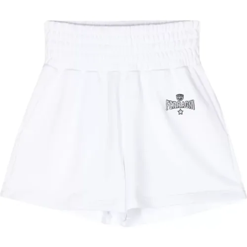 Weiße Stretch-Shorts von Chiara Ferragni , Damen, Größe: XS - Chiara Ferragni Collection - Modalova