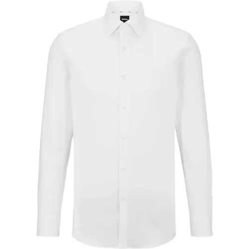 Cotton Blend Shirt , male, Sizes: 5XL, M, L, XL, S, 4XL, 2XL, 6XL, 3XL - Boss - Modalova