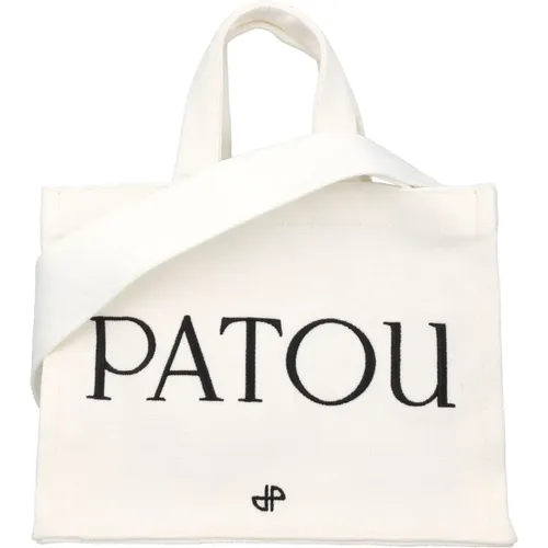 Weiße Canvas Tote Tasche mit Obergriffen - Patou - Modalova