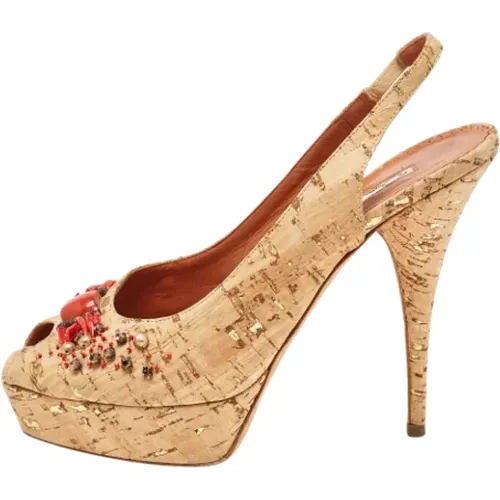 Pre-owned Fabric heels , female, Sizes: 4 1/2 UK - Oscar De La Renta Pre-owned - Modalova