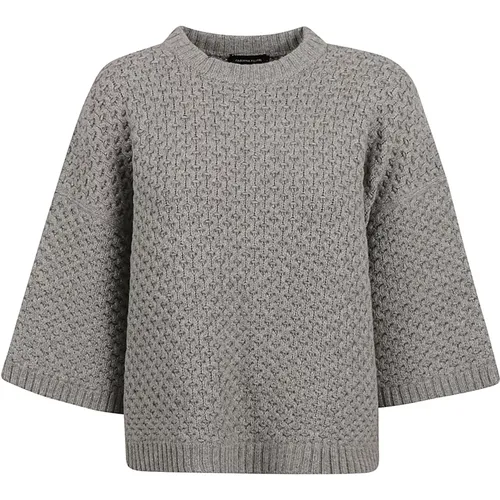 Grid Stitch Knit T-Shirt - Fabiana Filippi - Modalova