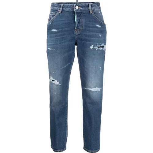 Cool Girl Croppen Slim-fit Jeans , Damen, Größe: XS - Dsquared2 - Modalova