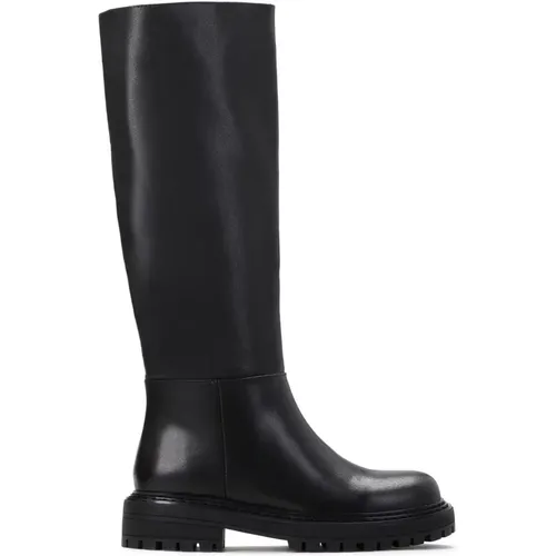 Damen schwarze hohe Stiefel , Damen, Größe: 40 EU - Kazar - Modalova