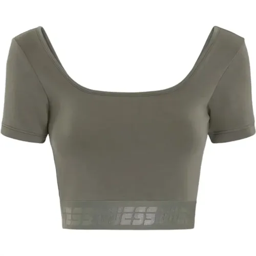 Kurzarm-Top , Damen, Größe: XS - Guess - Modalova