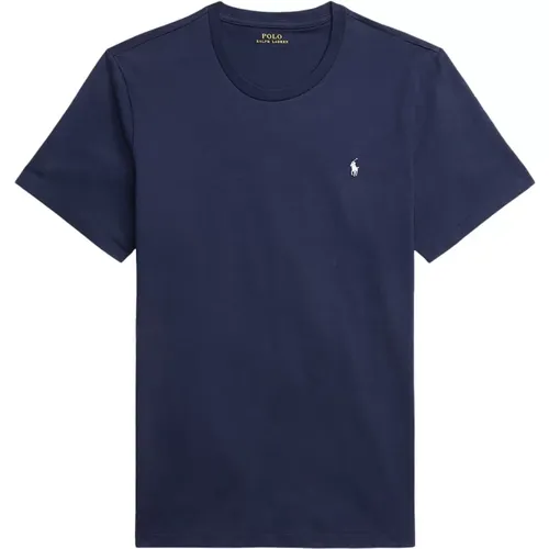 Blaues Poloshirt mit Besticktem Logo , Herren, Größe: S - Ralph Lauren - Modalova