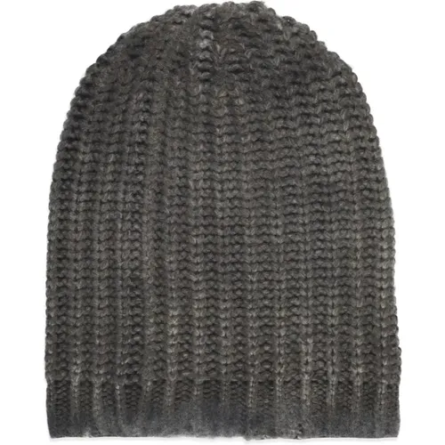 Graue Wolle Kaschmir Beanie Geflochtenes Muster - Avant Toi - Modalova