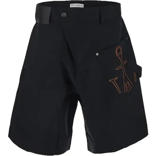 Dunkelblaue Twisted Chino Shorts , Herren, Größe: L - JW Anderson - Modalova