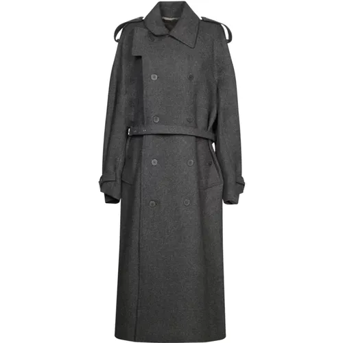 Grauer Zweireihiger Trenchcoat Aw24 - JW Anderson - Modalova