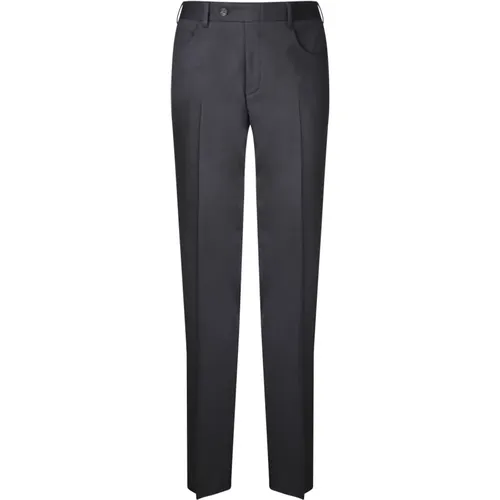 Elegante Schwarze Hose mit Reißverschluss - Canali - Modalova