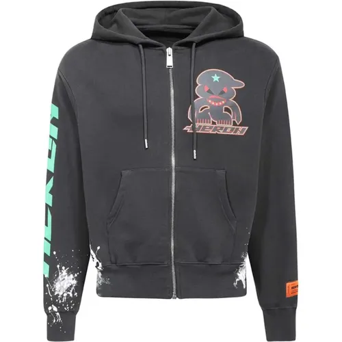 Baumwoll-Zip-Hoodie Farbspritzer , Herren, Größe: 2XL - Heron Preston - Modalova