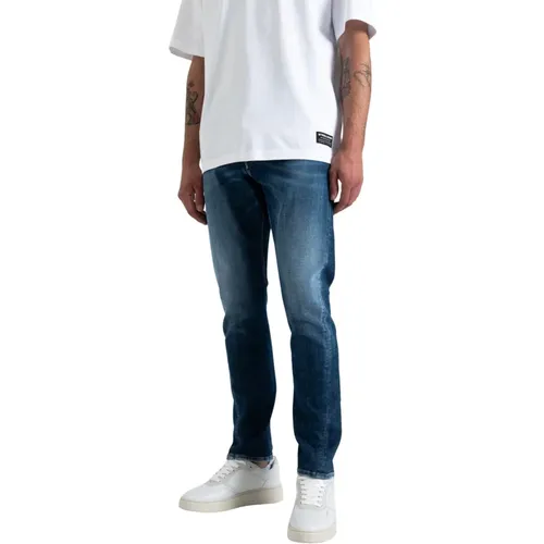 Stylische Jeans mit Lederapplikationen , Herren, Größe: 2XL - Dsquared2 - Modalova