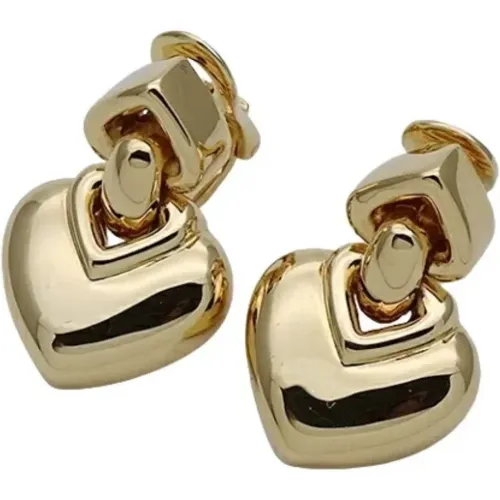 Pre-owned Gold earrings , female, Sizes: ONE SIZE - Bvlgari Vintage - Modalova