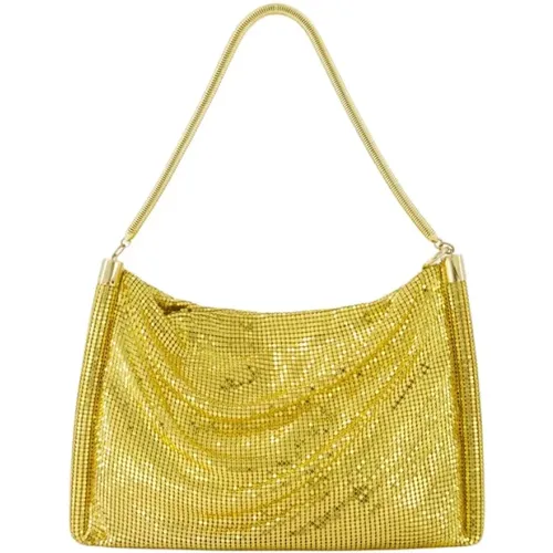 Small Pixel Tube Hobo Bag - Metallic Gold , female, Sizes: ONE SIZE - Paco Rabanne - Modalova