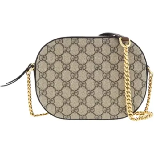 GG Supreme Crossbody Bag with Chain , female, Sizes: ONE SIZE - Gucci - Modalova