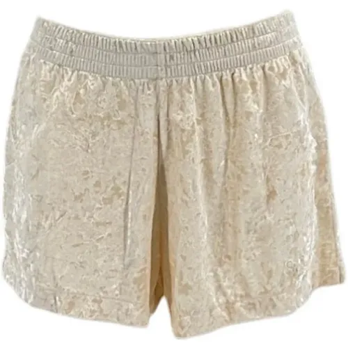 Ivory Velvet Shorts Regular Fit , Damen, Größe: S - MC2 Saint Barth - Modalova