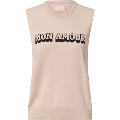 Mon Amour Top Eleganz Stil Botschaft , Damen, Größe: M - Zadig & Voltaire - Modalova