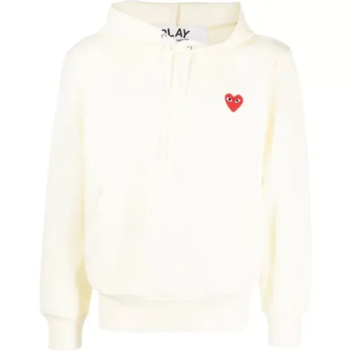 Weißes Ivory Play Sweatshirt - Comme des Garçons Play - Modalova