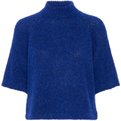 Blau Melange Strickpullover Pullover - Kaffe - Modalova