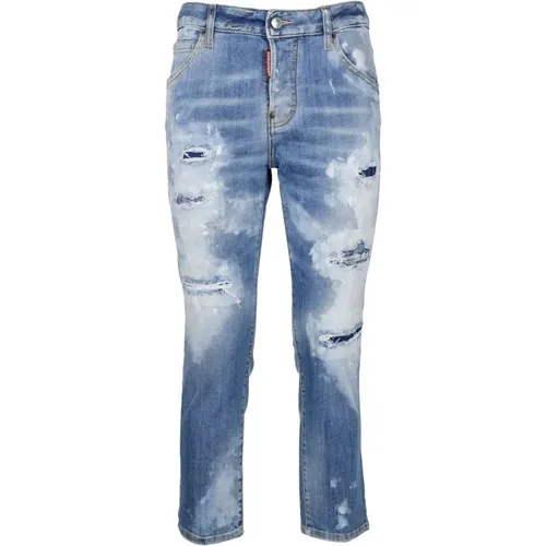 Denim Trousers , female, Sizes: XS, 3XS, S, 4XS, 2XS - Dsquared2 - Modalova