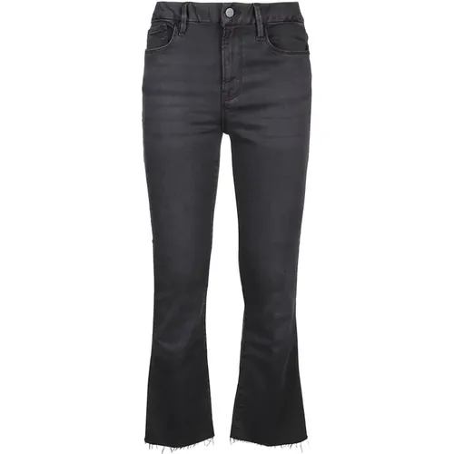 LE Crop Mini Boot RAW Edge Jeans , female, Sizes: W31, W27 - Frame - Modalova