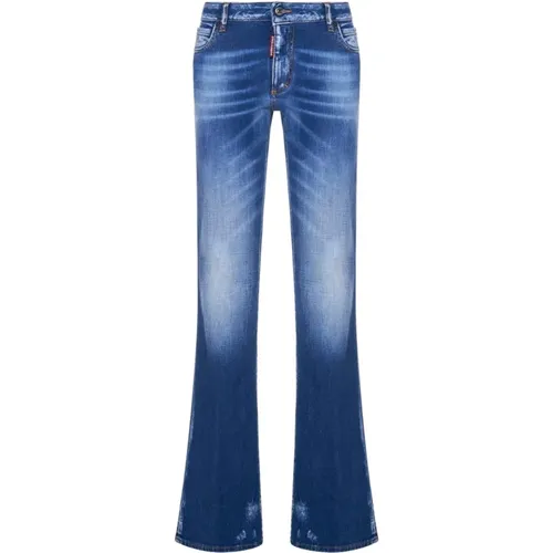 Blaue Regular Fit Jeans , Damen, Größe: M - Dsquared2 - Modalova