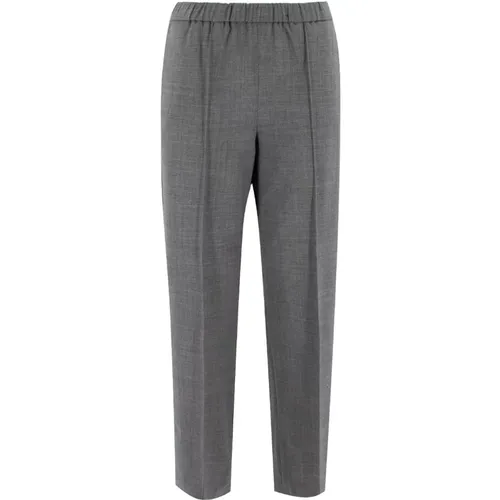 Melange Straight Trousers , female, Sizes: XS, L, S, XL, M - Fabiana Filippi - Modalova