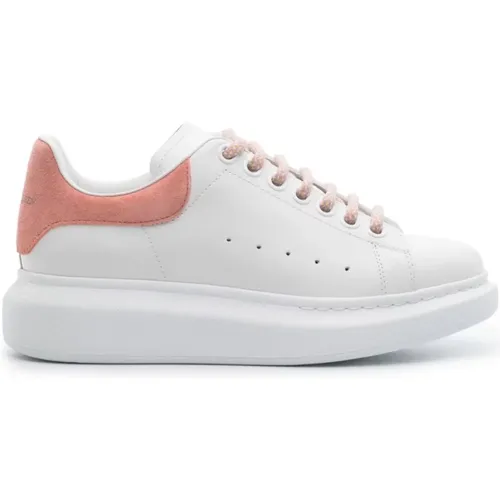 Weiße Sneakers mit Wildlederdetails , Damen, Größe: 39 EU - alexander mcqueen - Modalova