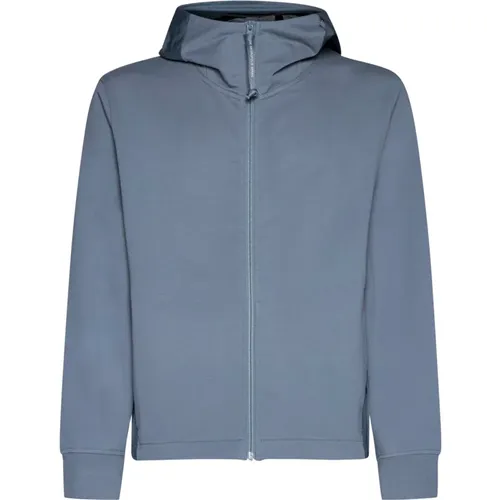 Metropolis Pullover Blau-Grau Jersey Textur , Herren, Größe: M - C.P. Company - Modalova