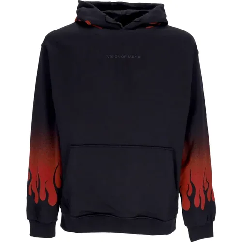 Flames Hoodie /Red , male, Sizes: L, XL - Vision OF Super - Modalova