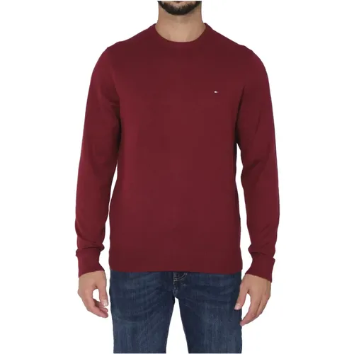 Men Bordeaux Sweater , male, Sizes: M - Tommy Hilfiger - Modalova
