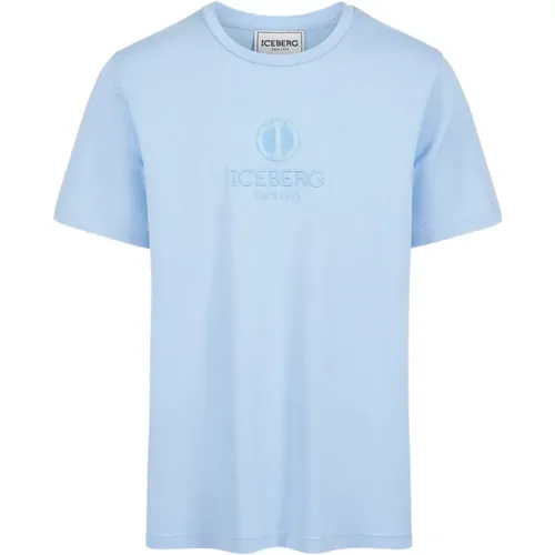 Logo T-Shirt in Hellblau , Herren, Größe: XL - Iceberg - Modalova