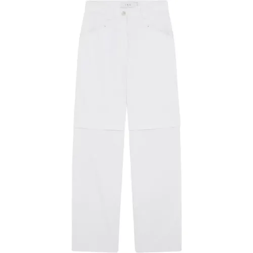 Weiße Straight Legged Jeans mit Cut-outs , Damen, Größe: M - IRO - Modalova