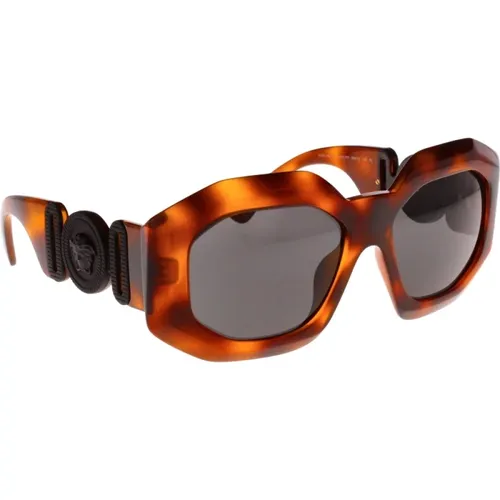 Iconic Sunglasses with Uniform Lenses , female, Sizes: 56 MM - Versace - Modalova