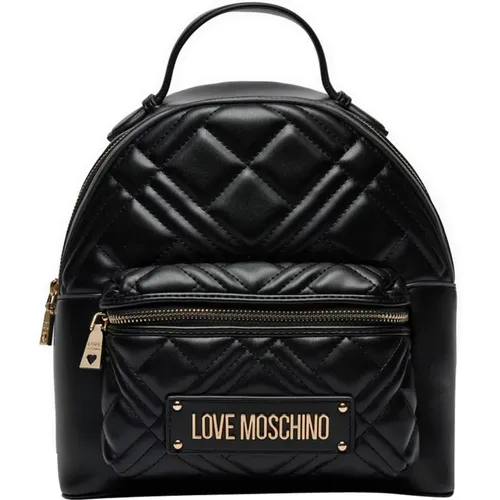 Quilted Pu Backpack in , female, Sizes: ONE SIZE - Love Moschino - Modalova